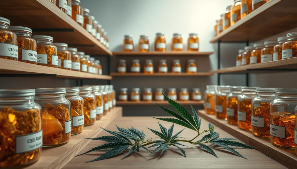 stockage de la résine de CBD